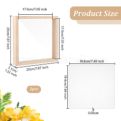 Wooden Picture Frame with Transparent Acrylic Blank Sheet&nbsp;AJEW-WH0528-27