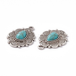 Synthetic Turquoise Pendants&nbsp;PALLOY-D013-01AS