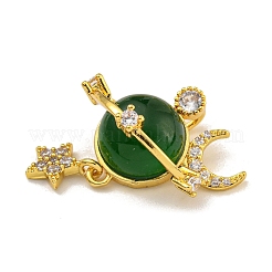 Brass Micro Pave Cubic Zirconia Pendants&nbsp;KK-U035-31G