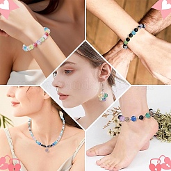600Pcs 24 Styles Mixed Styles Transparent Glass Beads Strands&nbsp;GLAD-YW0005-75