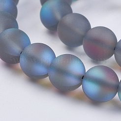 Synthetic Moonstone Beads Strands&nbsp;G-F430-02-8mm