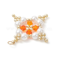 Glass Seed Beaded Star Pendants&nbsp;PALLOY-MZ01165-04