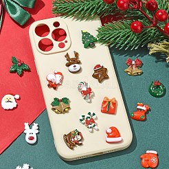 40Pcs 20 Styles Christmas Opaque Resin Decoden Cabochons&nbsp;RESI-YW0001-83