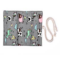 Handmade Canvas Pencil Roll Wrap 12 Holes&nbsp;ABAG-B002-11