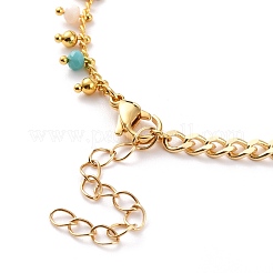 Natural Baroque Pearl Keshi Pearl Link Bracelets&nbsp;BJEW-JB05803-05