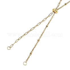 Adjustable 304 Stainless Steel Slider Chains Lariat Necklaces Makings&nbsp;AJEW-JB01664-01