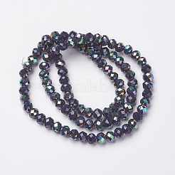Electroplate Opaque Glass Beads Strands&nbsp;EGLA-A034-P4mm-Q01