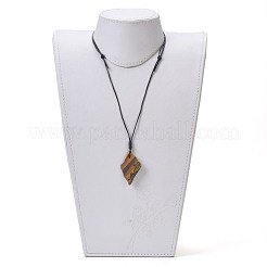 Natural Tiger Eyes Pendant Necklaces&nbsp;NJEW-JN02308
