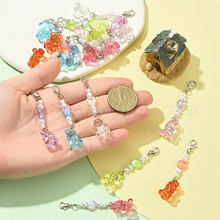 18Pcs 6 Colors Acrylic Pendant Decorations&nbsp;HJEW-YW00228
