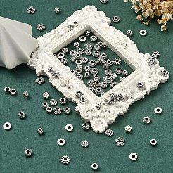 100Pcs 10 Styles Tibetan Style Alloy Spacer Beads&nbsp;TIBEB-YW0001-14-1