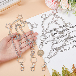 Alloy & Iron Double Layer Chains for Jeans Pants&nbsp;AJEW-WH0038-37P