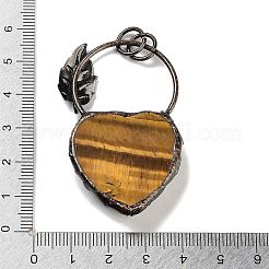 Natural Tiger Eye Heart Big Pendants&nbsp;G-A221-05E