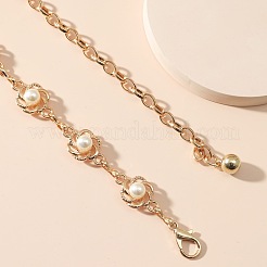 Alloy & Plastic Imitation Pearl Flower Link Chain Waist Belly Chains for Women&nbsp;FS-WG336A0-01