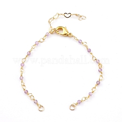 Natural Mixed Stone Handmade Beaded Chains Bracelet Making&nbsp;AJEW-JB00907