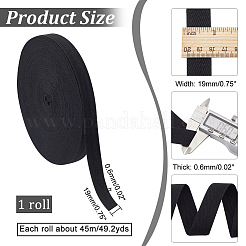 Flat Polycotton Twill Tape Ribbon&nbsp;OCOR-WH0066-92E-03