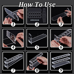 6-holes Acrylic Test Tube Holder&nbsp;DIY-WH0622-307