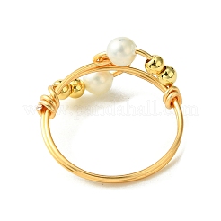 Shell Pearl Finger Ring&nbsp;RJEW-TA00115