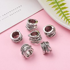 Tibetan Style Alloy Tube Barrel Beads&nbsp;TIBEB-LF11253YKG-AS-LF