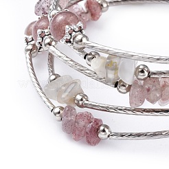 Five Loops Natural & Synthetic Mixed Stone Wrap Bracelets&nbsp;BJEW-JB04488