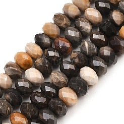 Natural Black Agate Beads Strands&nbsp;G-C259-A38-5x8mm