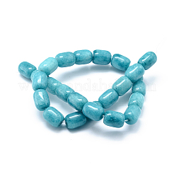 Dyed Barrel Natural White Jade Beads Strands&nbsp;G-F216-13x18mm-14C