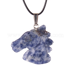 Natural & Synthetic Carved Gemstone Pendants&nbsp;G-PW0006-05P