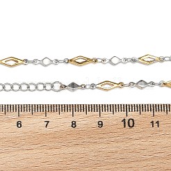 Rhombus 304 Stainless Steel Link Bracelets&nbsp;BJEW-N287-20