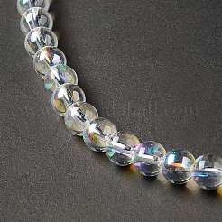 Transparent Electroplate Glass Beads Strands&nbsp;EGLA-I015-01B