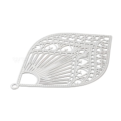 Non-Tarnish 304 Stainless Steel Filigree Big Pendants&nbsp;STAS-K257-04P