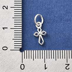 925 Sterling Silver Hollow Cross Charms&nbsp;STER-A048-15S