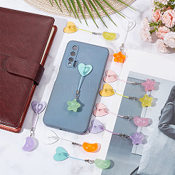 10Pcs 5 Style Resin Mobile Straps&nbsp;HJEW-OC00040