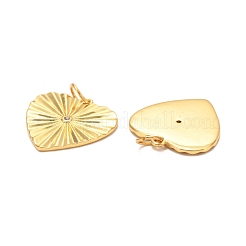 Brass Micro Pave Clear Cubic Zirconia Pendants&nbsp;ZIRC-P086-11G
