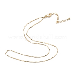 Brass Bar Link Chain Necklaces&nbsp;NJEW-K123-04G