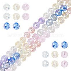3 Colors 3 Strands Electroplate Glass Beads Strands&nbsp;EGLA-TA0013-51B