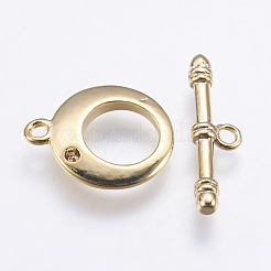 Brass Toggle Clasps&nbsp;X-KK-G333-14G-NF