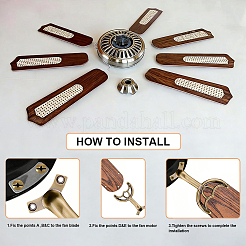10Pcs Alloy Ceiling Fan Arm Replacement Support Rods&nbsp;FIND-DL0001-10