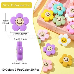 20Pcs 10 Colors Silicone Beads&nbsp;SIL-CJ0001-64