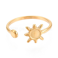 Sun 304 Stainless Steel Cuff Ring Components&nbsp;STAS-T066-34G