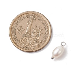 Natural Cultured Freshwater Pearl Rice Charms&nbsp;PALLOY-JF04643-02
