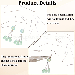 150Pcs 3 Styles 316 Surgical Stainless Steel Eye Pins&nbsp;STAS-SC0021-26P