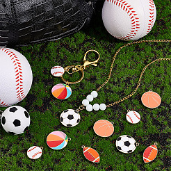 40Pcs 5 Styles Alloy Enamel Pendants&nbsp;ENAM-PH0002-86