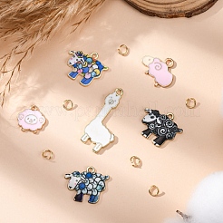 Alloy Enamel Pendants&nbsp;ENAM-FP0002-48