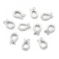 Rack Plating Brass Cubic Zirconia Enhancer Shortener Bails&nbsp;ZIRC-L098-049P