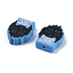 Father's Day Silicone Beads&nbsp;SIL-V006-02I