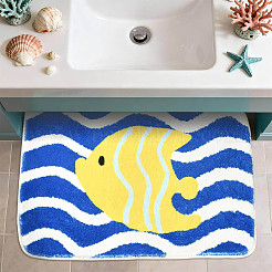 Flocking Fibre Tropical Fish Bath Mat&nbsp;AJEW-FZC0003-05B
