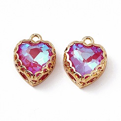 Heart K9 Glass Charms&nbsp;GLAA-A005-37G