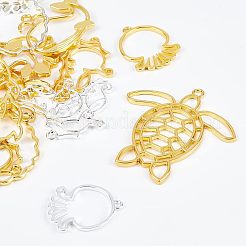 24Pcs 12 Style Alloy Open Back Bezel Pendants&nbsp;PALLOY-OC0002-92