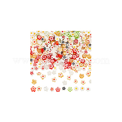 300Pcs 10 Colors Handmade Millefiori Glass Beads&nbsp;LAMP-NB0001-98