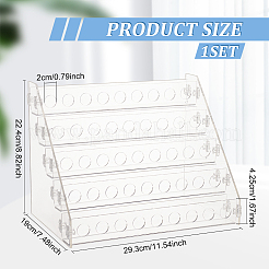 5-Tier 45-Hole Acrylic Lipstick Display Stands&nbsp;ODIS-WH0030-34