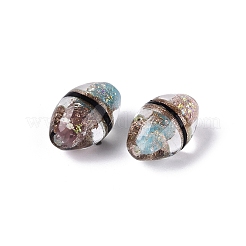 Two Tone Color Handmade Foil Glass Beads&nbsp;FOIL-Q001-01E